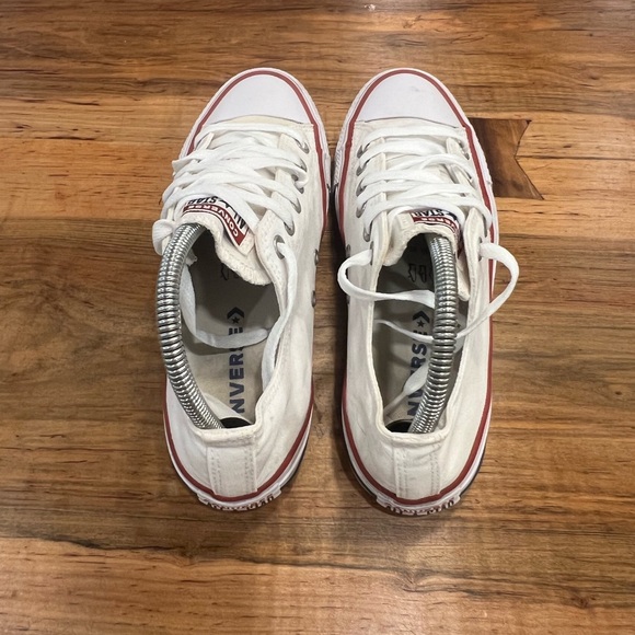 Converse White and Red Low-Top Sneakers - Picture 7 of 9